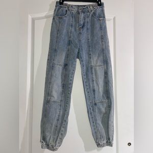 Fashion Nova Light Wash Cargo Jeans